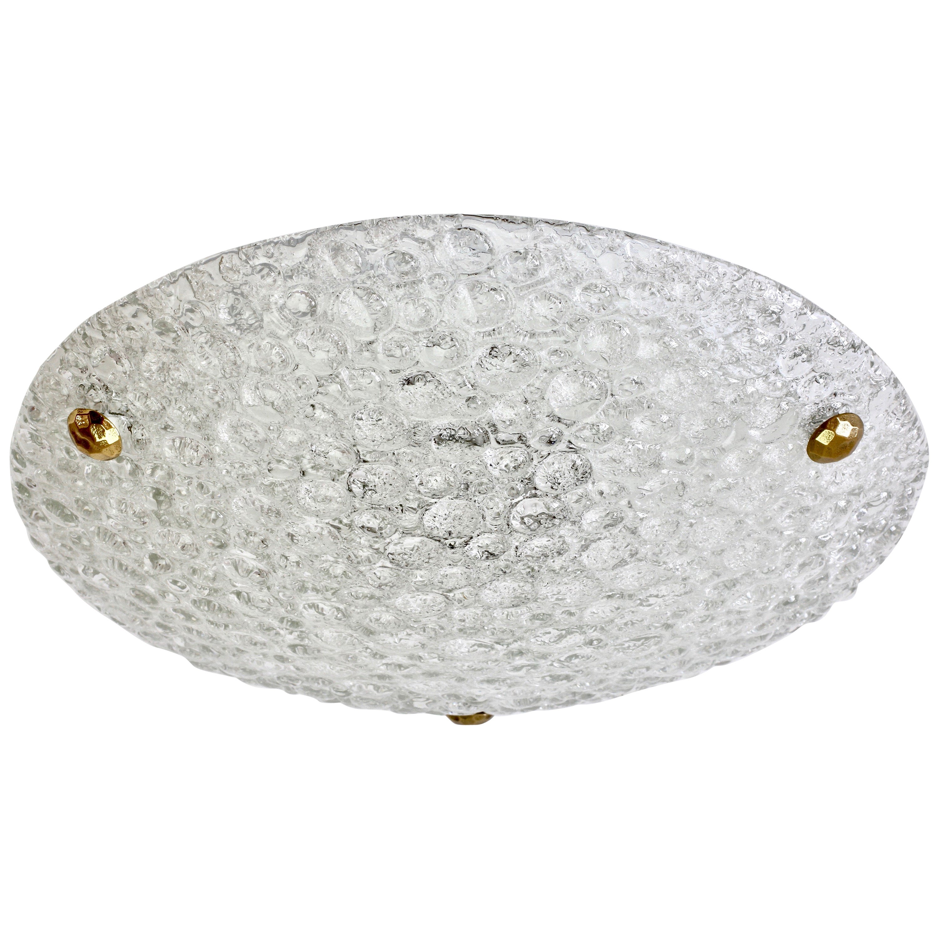 Textured Glass Flush Mount at 1stDibs