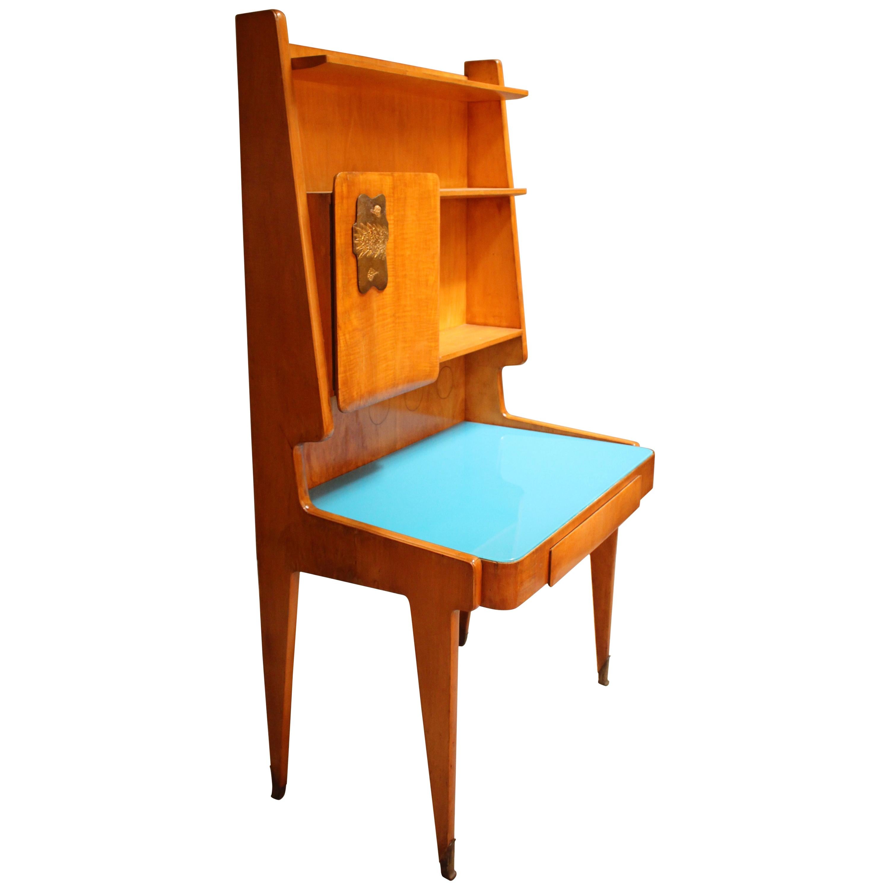 Rare Italian Midcentury Desk Bookcase by Vittorio Dassi