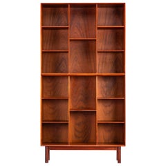 Two tear teak bookcase by Peter Hvidt and Orla Molgaard for Soborg Mobler, 1960s