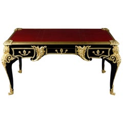 20th Century Bureau Plat Desk According to the Style of Andre Charles Boulle