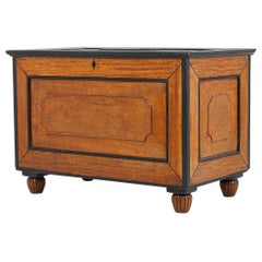 Antique 19th Century Anglo Indian Satinwood and Ebony Chest