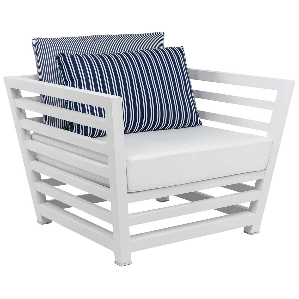 Tecla White Armchair by Braid Outdoor For Sale