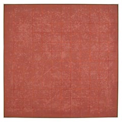 Vincent Longo, American, Grid in Terracotta, Large Six Foot Square