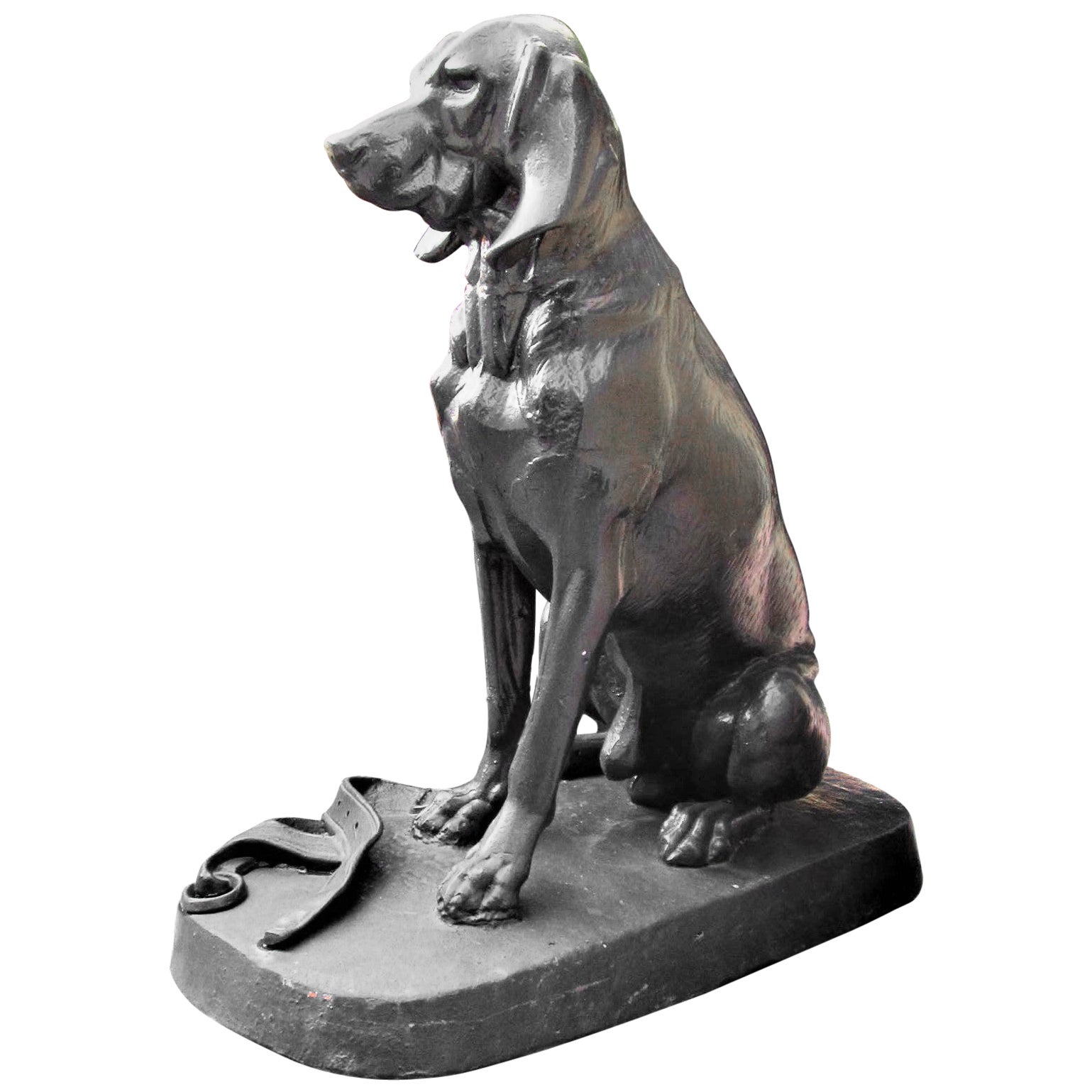 Art Nouveau Cast Iron Garden Sculpture of a Woman For Sale at 1stDibs