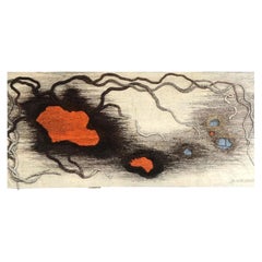 Contemporary French Tapestry by Anne de Blander, "Timanfaya"