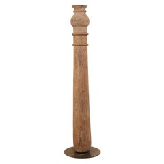 British Colonial Wood Column on Custom Stand