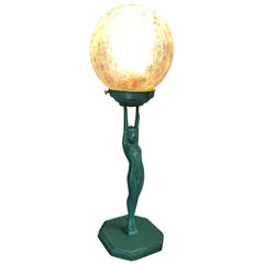 Frankart L210 Nude Sculptural Table Lamp with Stepped Shade