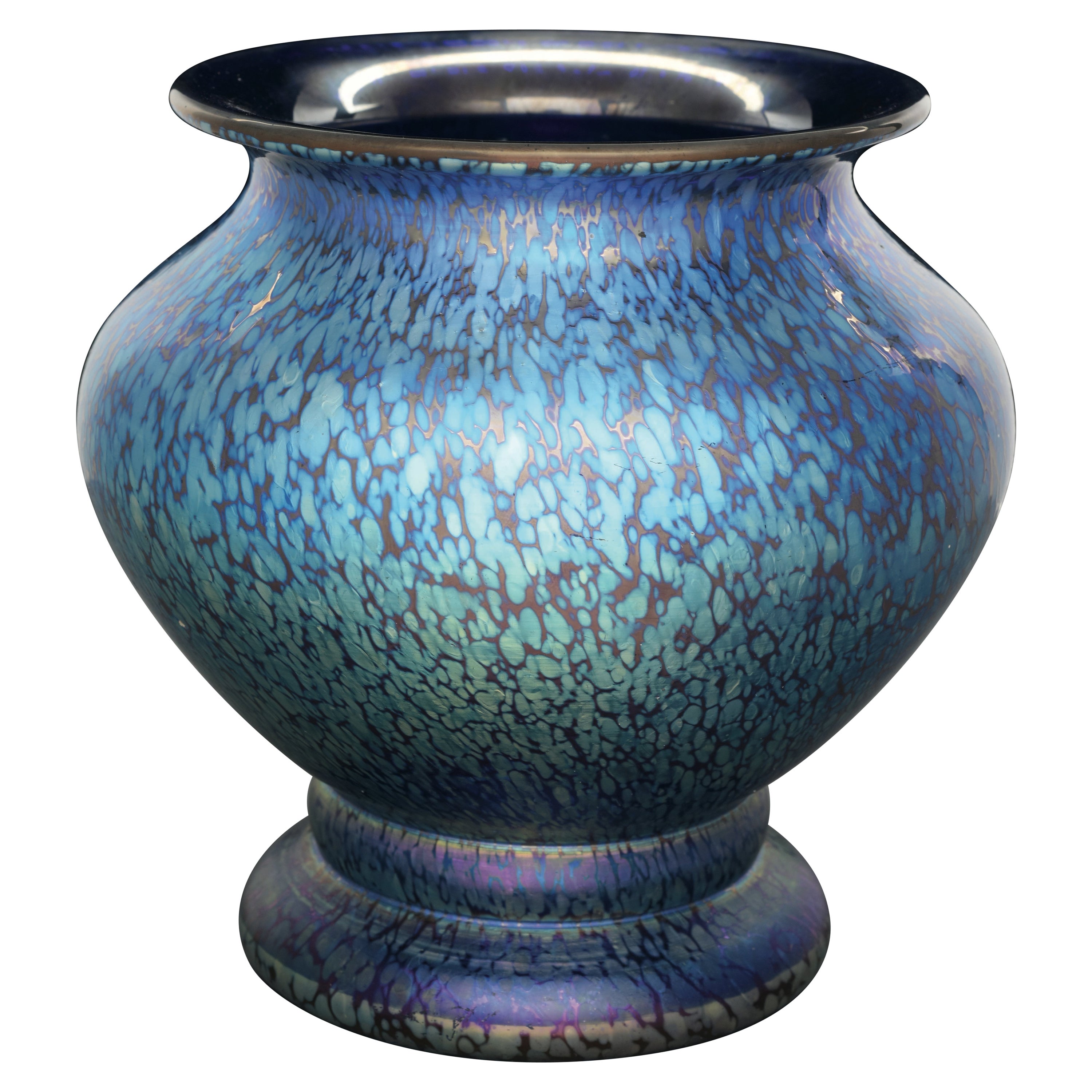 Loetz Rubin Matte Iris Handles Ewer Vase, Rare 1898 For Sale at 1stDibs