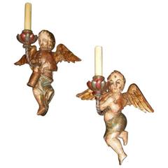 Angel Wood Sconces