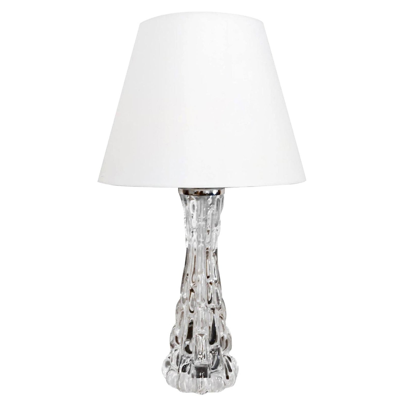 Lampe de table suédoise du 20e siècle Orrefors - Lampe de bureau vintage par Carl Fagerlund
