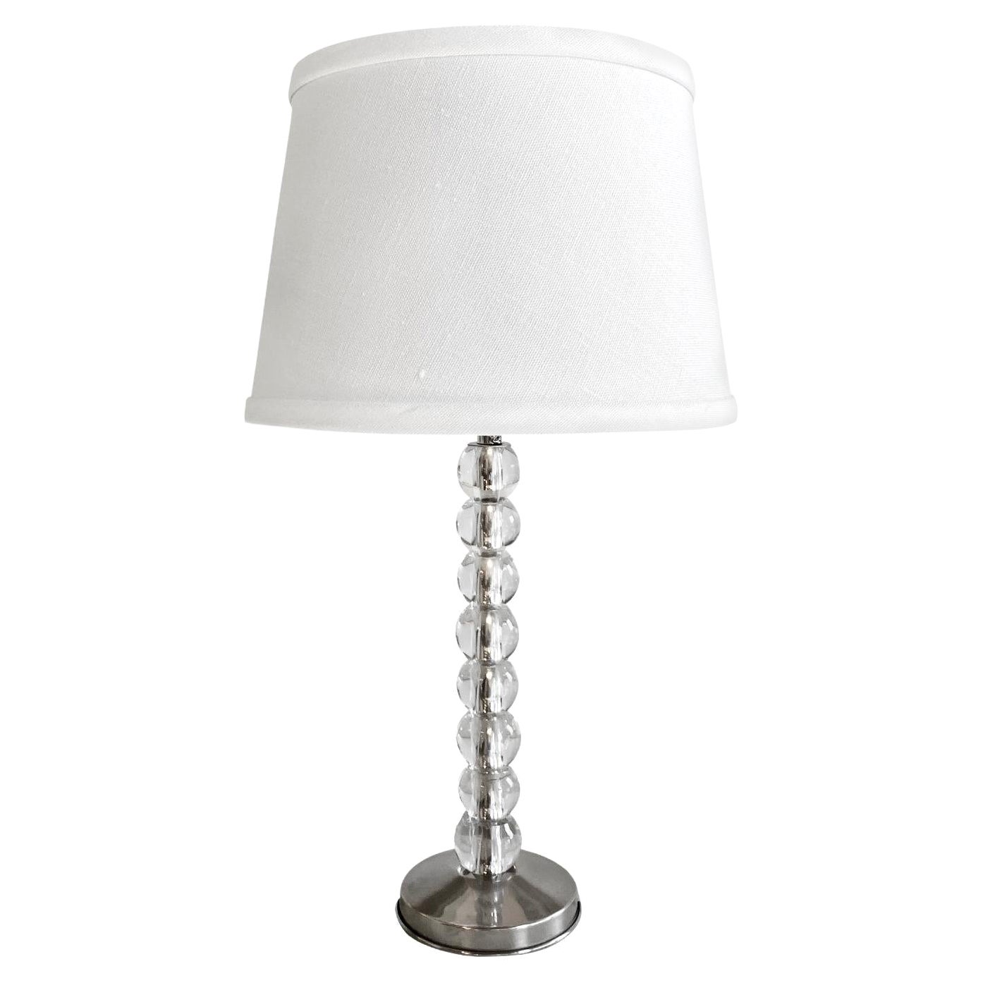 Lámpara de mesa de cristal sueco del siglo XX - Lámpara de escritorio vintage de Orrefors