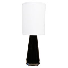 20th Century Black Swedish Orrefors Table Lamp, Desk Light by Carl Fagerlund