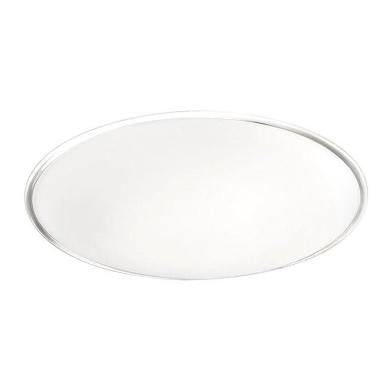 LED Wall/Ceiling Flush Mount in Crystal-White Glass 1300lm, Aurora by Vistosi