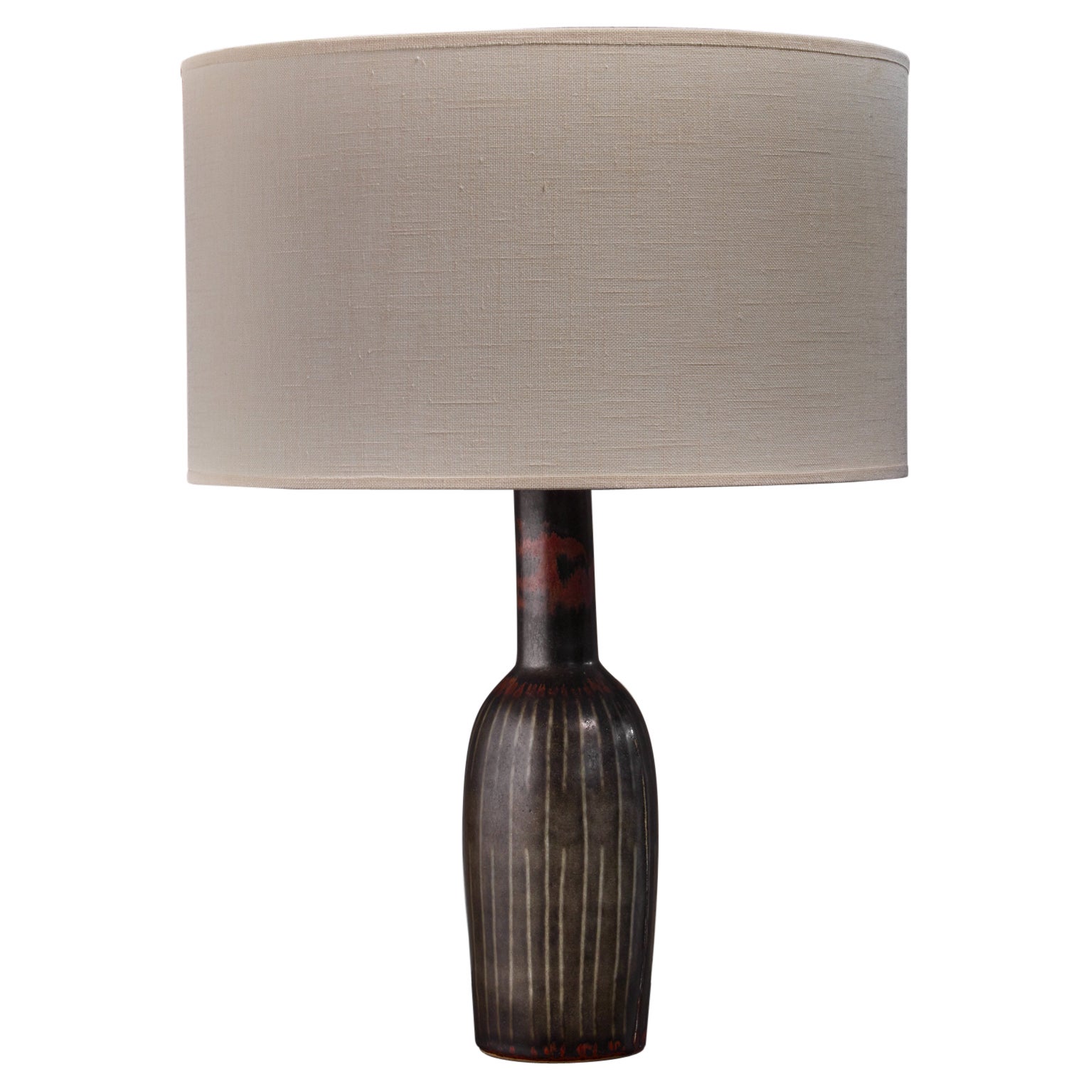 Carl-Harry Stalhane Ceramic Table Lamp For Sale