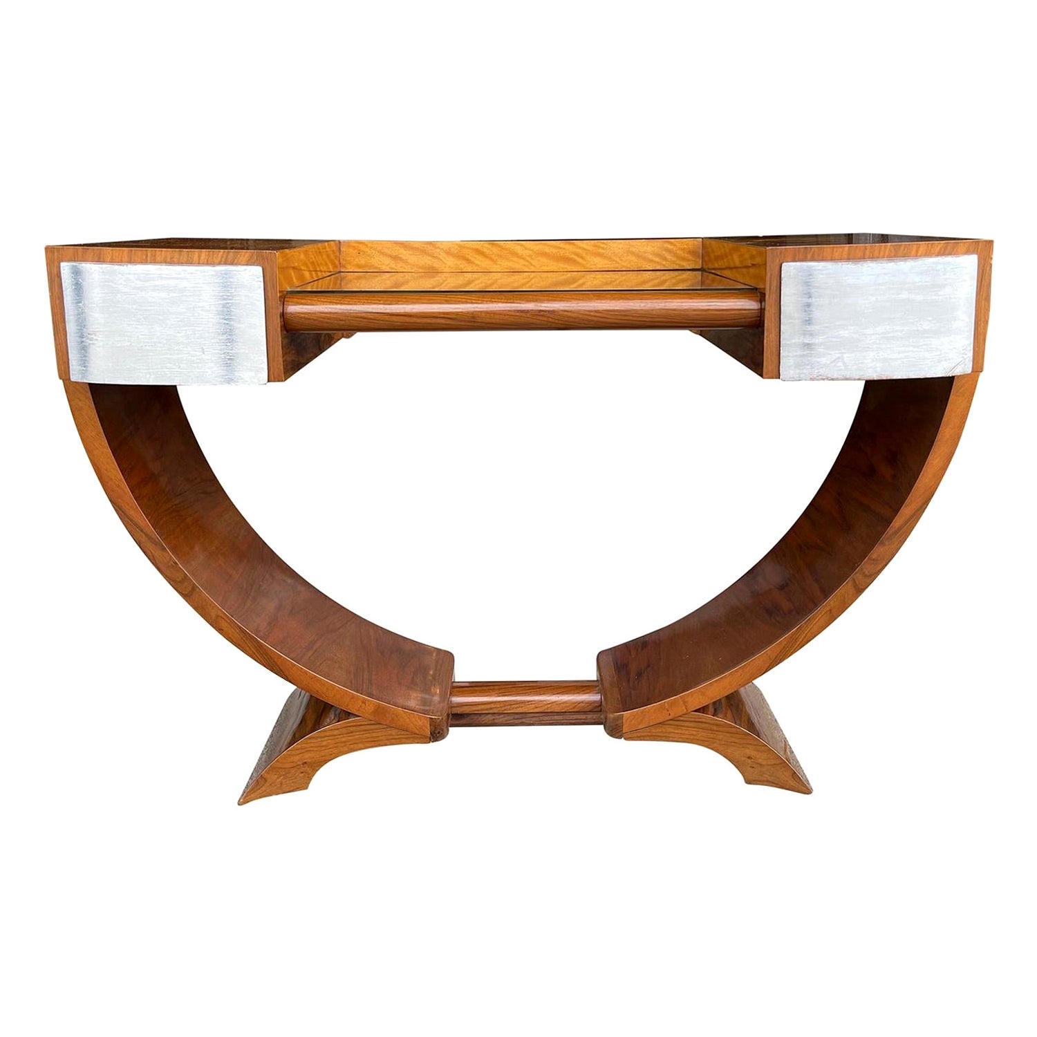 20th Century French Art Deco Walnut Coiffeuse Vanity by Émile-Jacques Ruhlmann