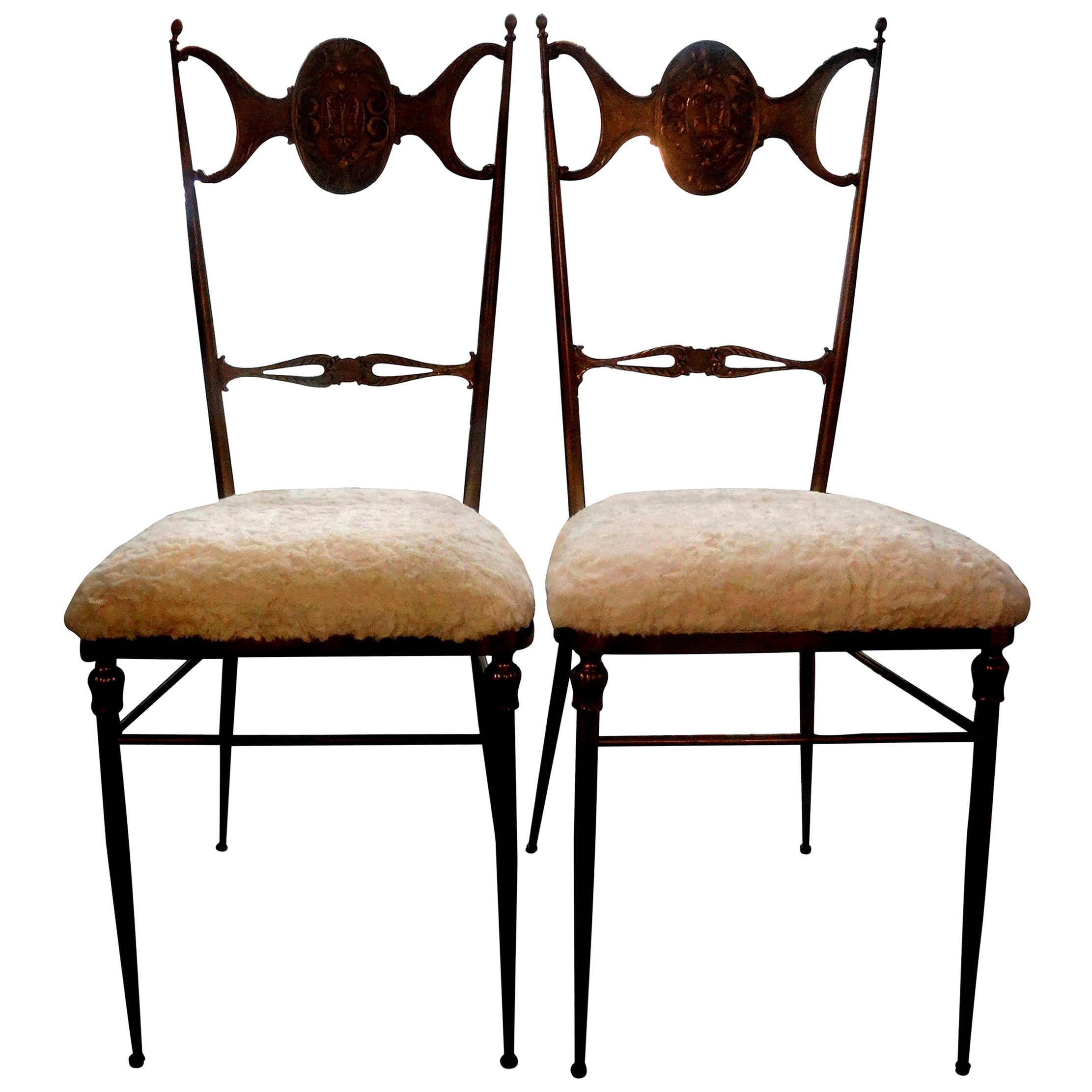 Italian Brass Chiavari Chair For Sale at 1stDibs