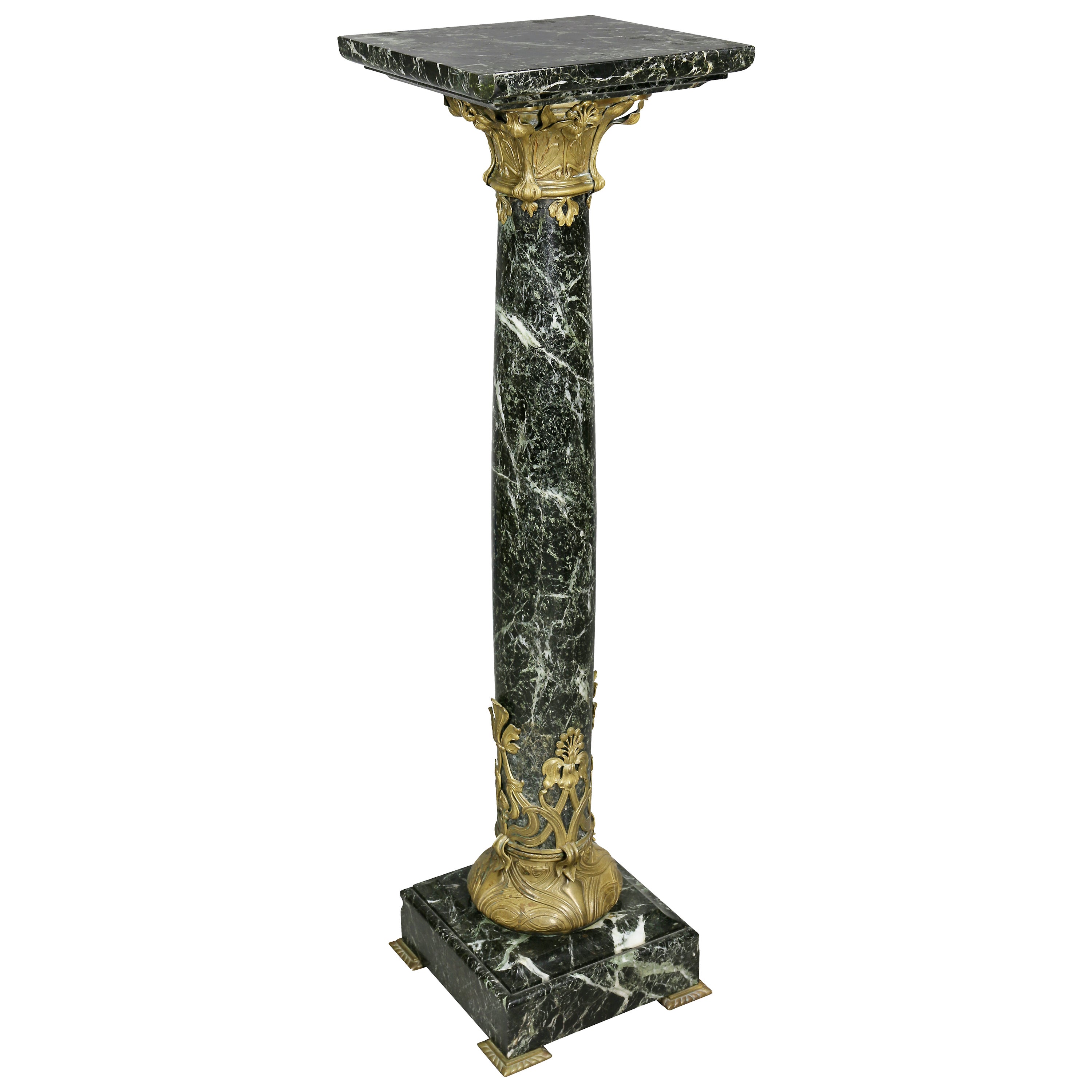 Art Nouveau Carved Wood Figural Pedestal or Sculpture at 1stDibs