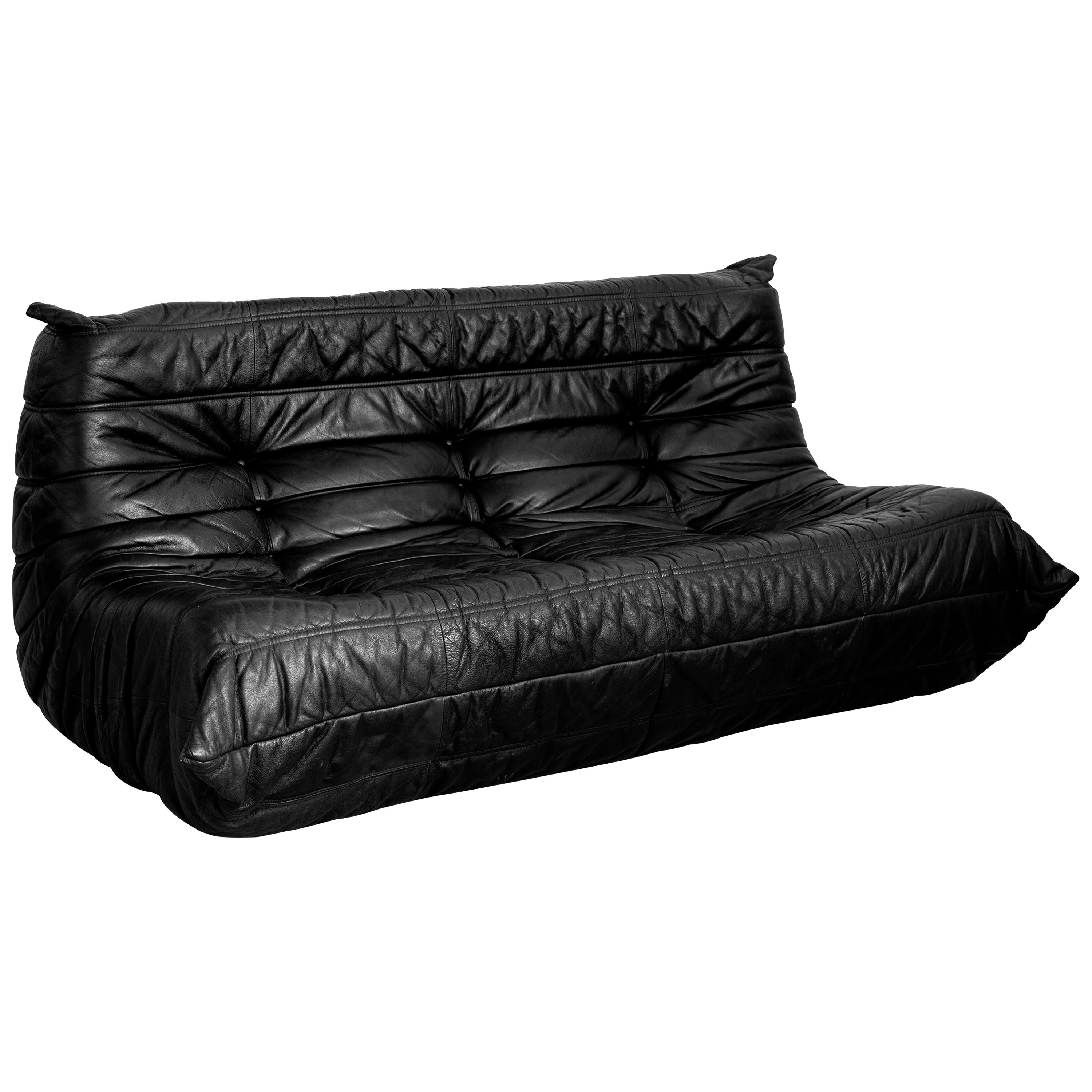 Togo Leather Sofa by Michel Ducaroy for Ligne Roset at 1stDibs