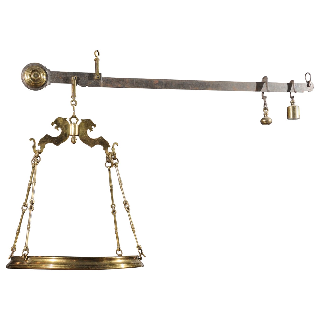 French 19th Century Metal Hanging Scale at 1stDibs