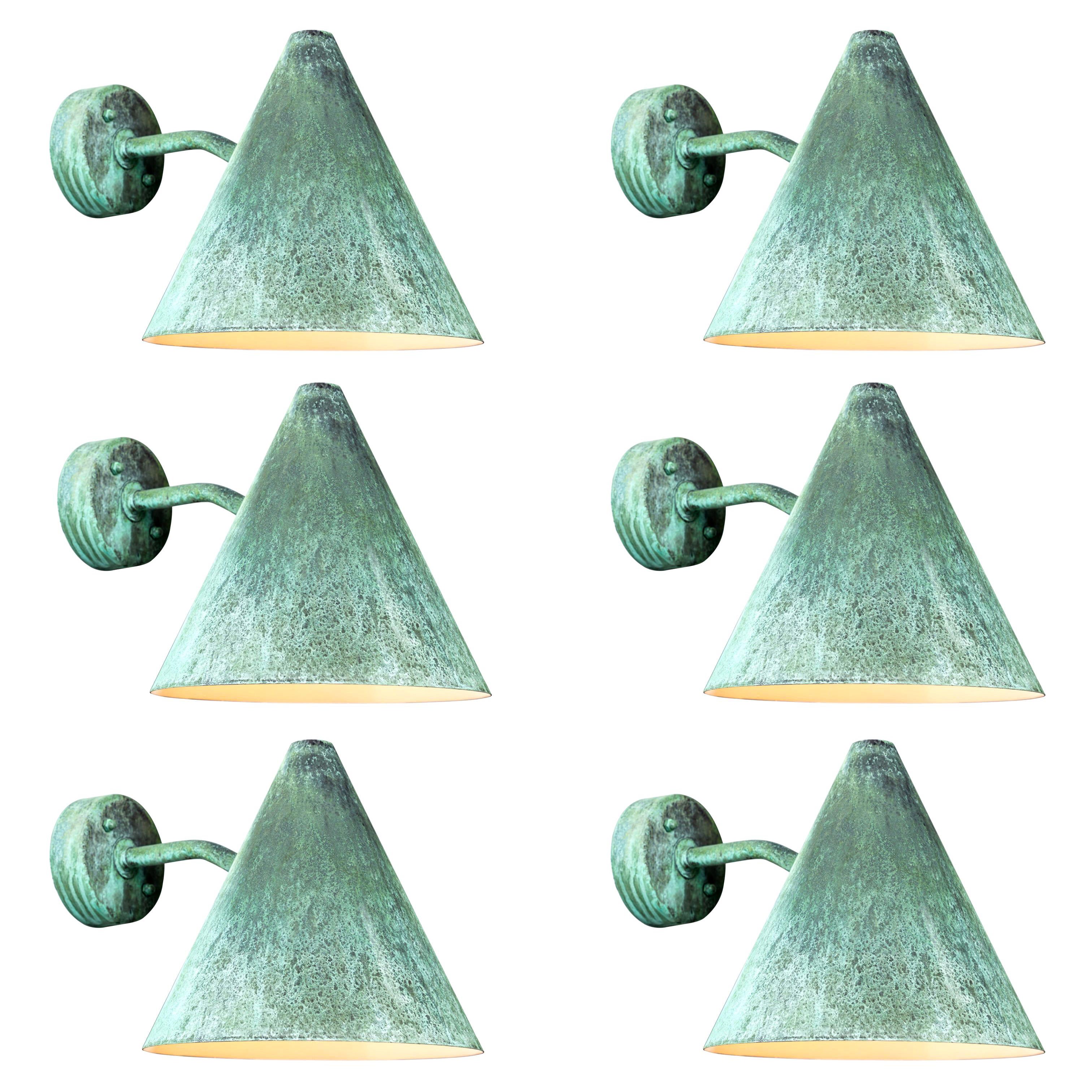 Hans-Agne Jakobsson 'Tratten' Verdigris Patinated Outdoor Sconce
