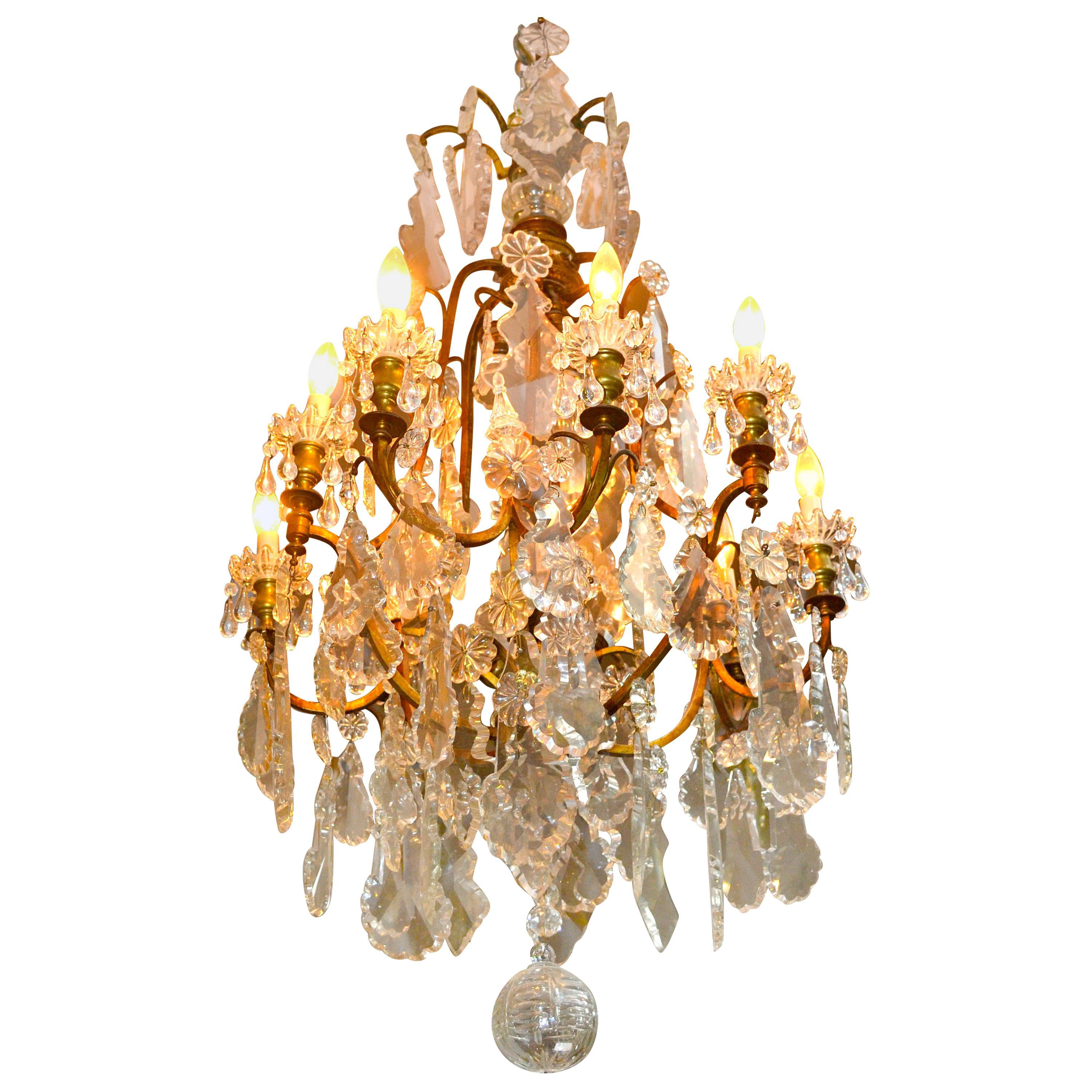 Late 19th Century French Louis XV Style  Crystal  Chandelier