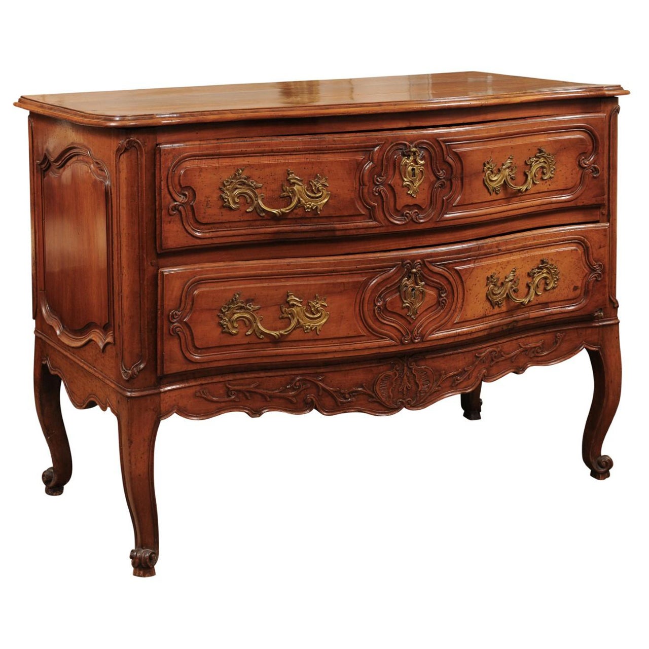 Early 18th Century French Regence Commode in Fruitwood For Sale