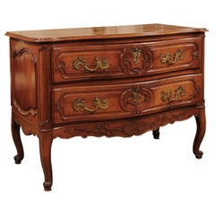 Antique Early 18th Century French Regence Commode in Fruitwood
