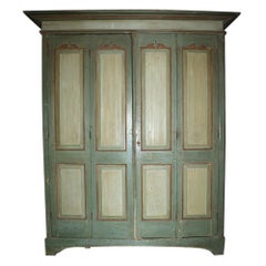Armoire à abattage du 18e siècle, peinte, de style hollandais