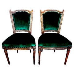 Pair of 19th Century French Louis XVI Style Giltwood Chairs