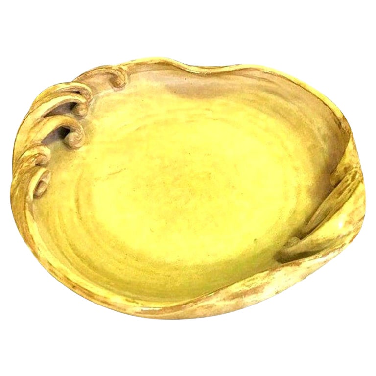 Giapponese asiatico, firmato e timbrato, grande vaso in ceramica smaltata, ciotola bassa caricabatterie