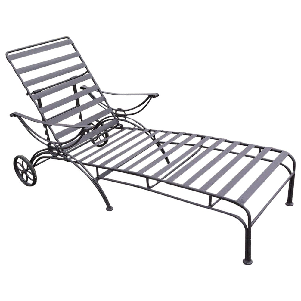 Distinctive Steel Chaise Lounge For Sale at 1stDibs