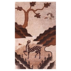Chinesischer Baotou-Teppich aus den 1920er Jahren (3'2" x 5'2" - 97 x 158)