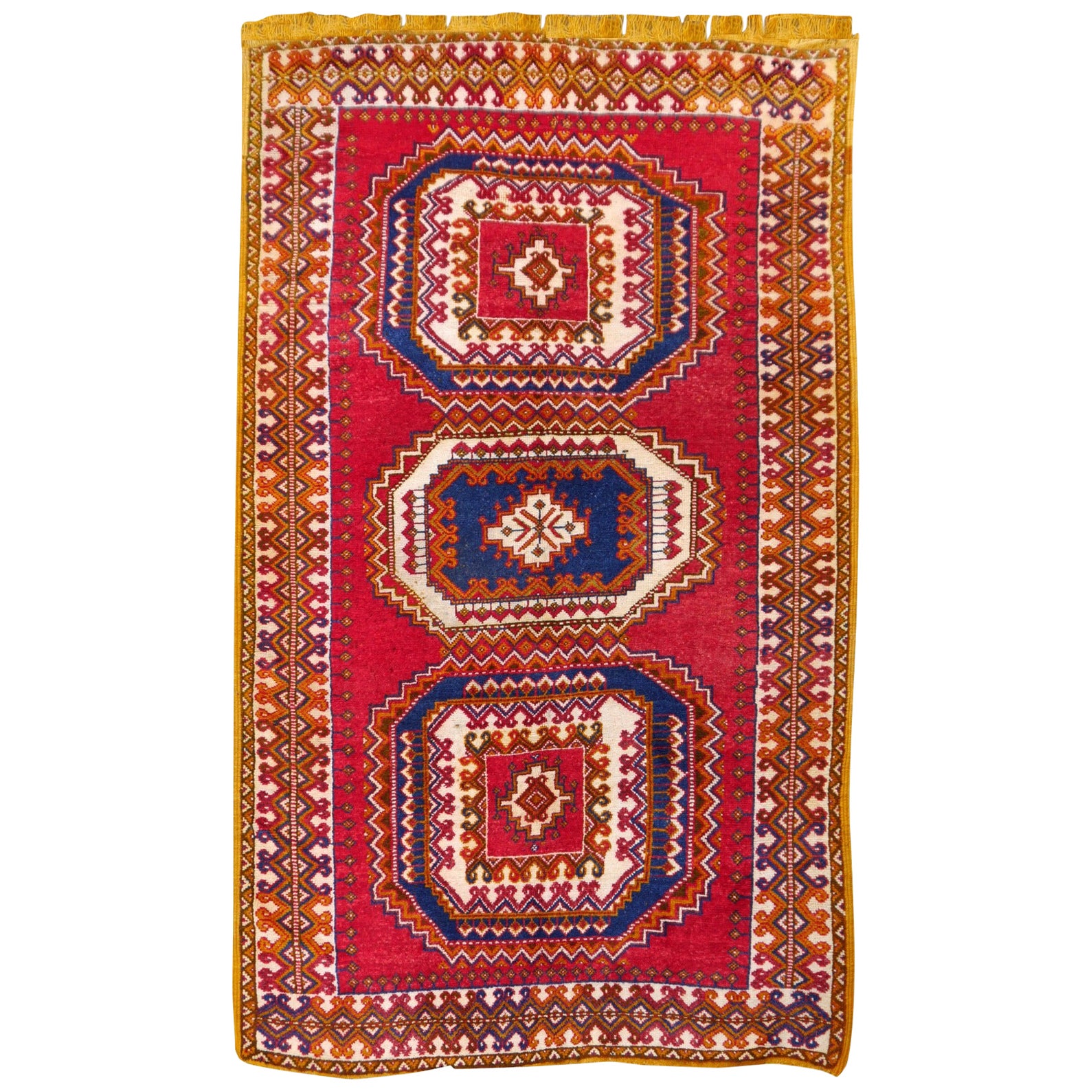 Large Moroccan North African Vintage Berber Rug at 1stDibs