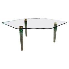 Vintage 20th Century Italian Murano Glass Coffee Table in the Style of Danny Lane