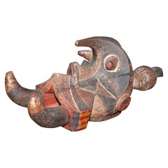 Antique Old Igbo "Izzi" Elephant Mask, Nigeria, African Sculpture