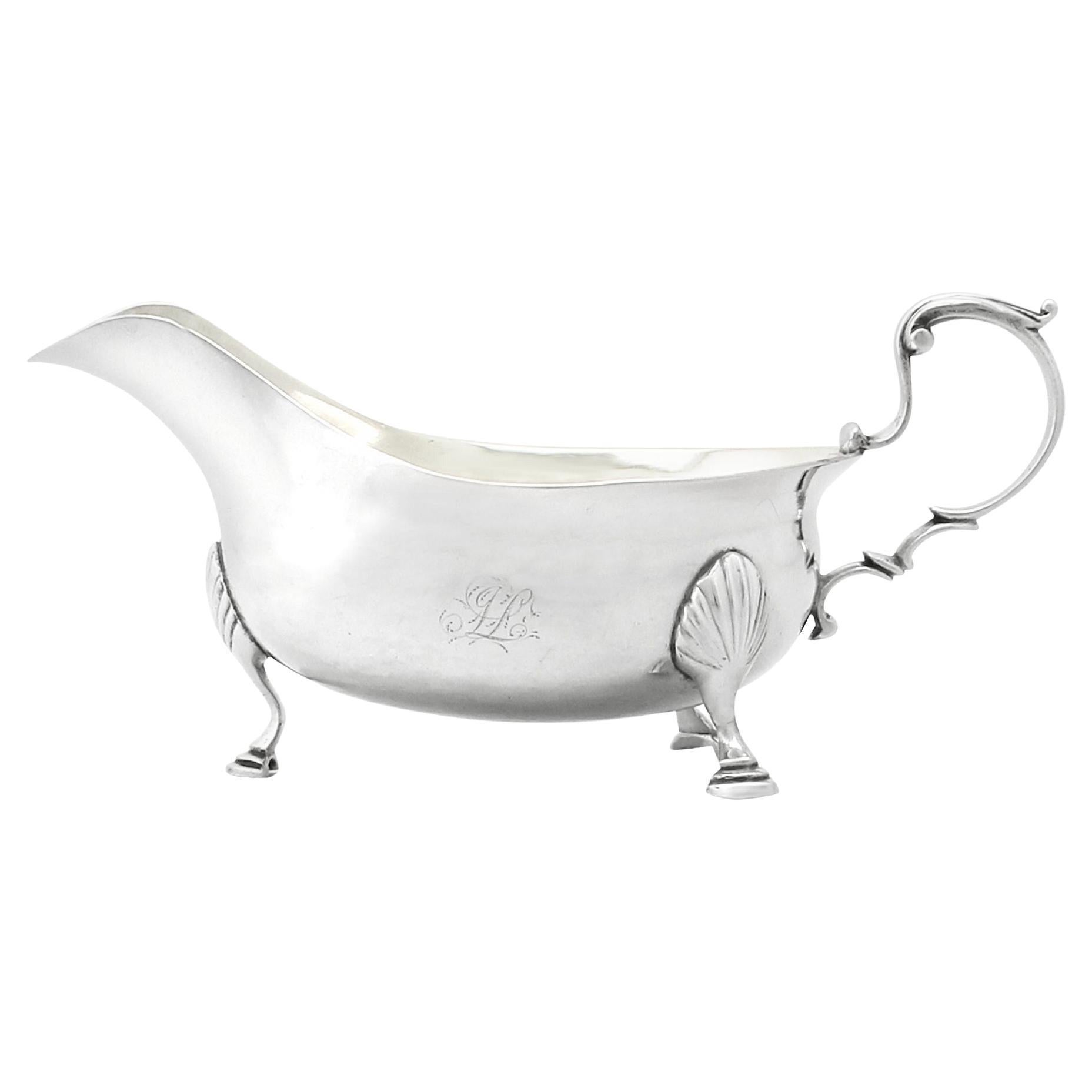 Newcastle Sterlingsilber-Sauciere von John Langlands I & John Robertson I