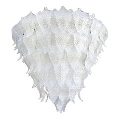 Murano Glass Leaf Chandelier in the Style of Seguso, 1960s
