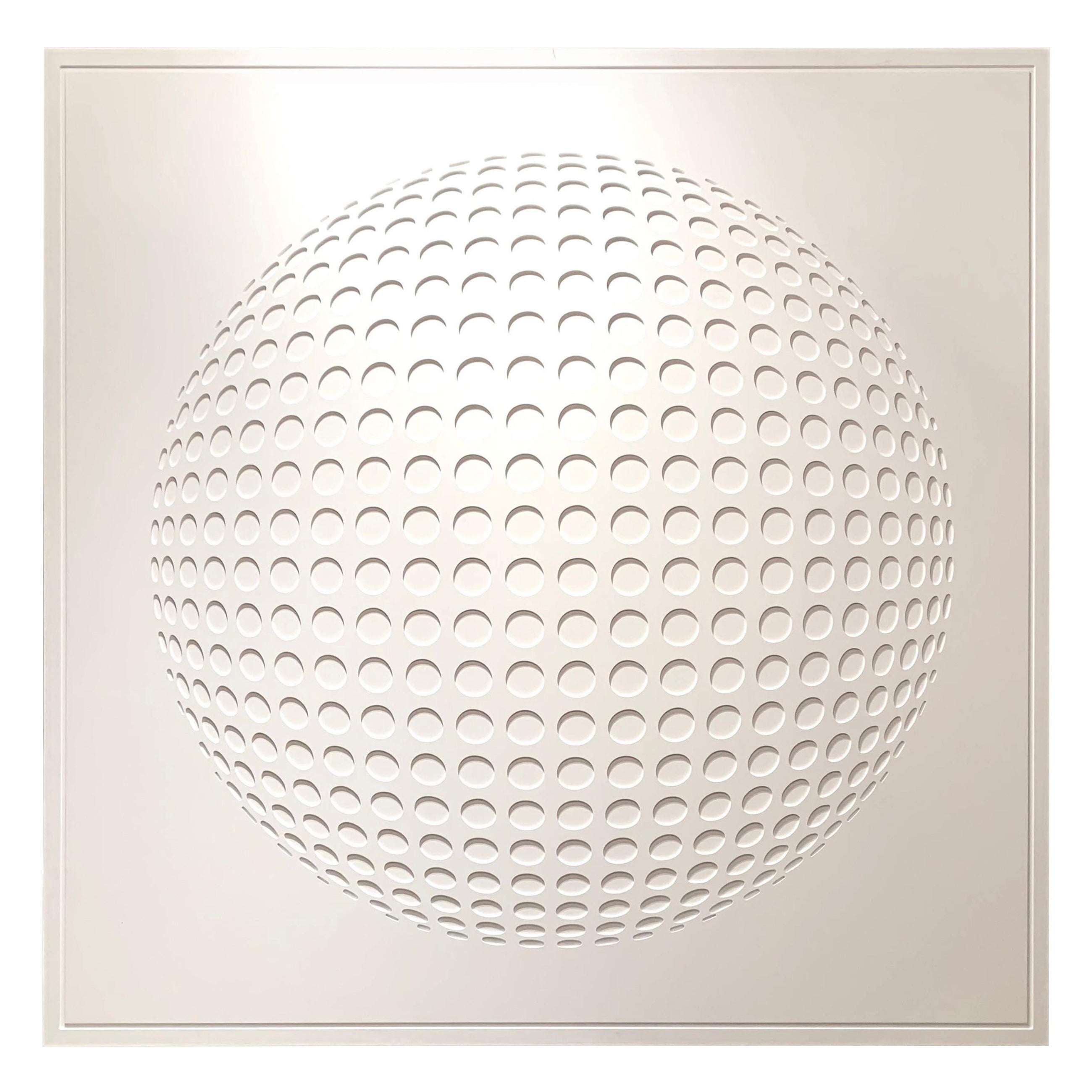 White On White Geometric Wall Sculpture From JLS Studio, France, Contemporary