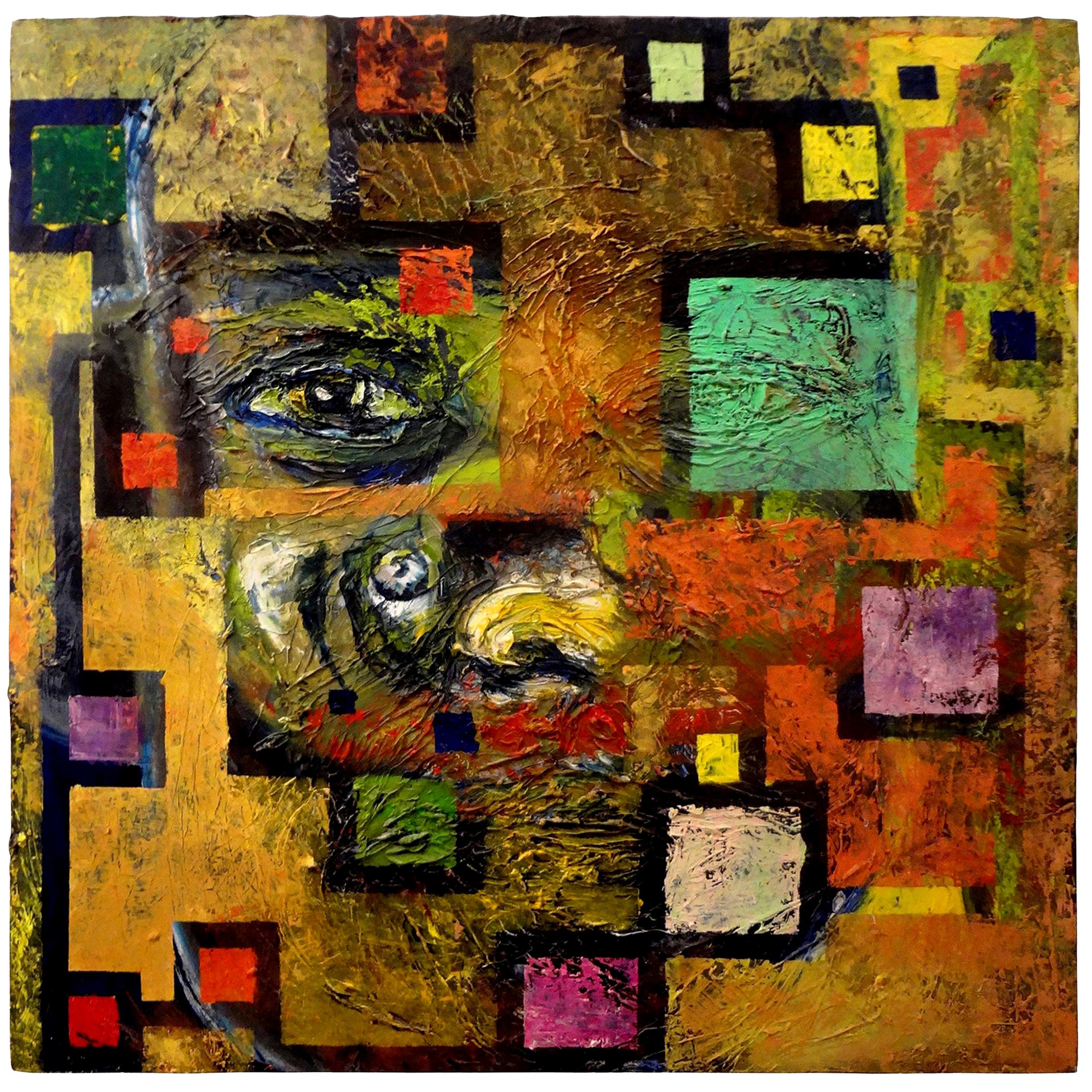 Signed, Midcentury, Perle Fine Oil Painting For Sale at 1stDibs