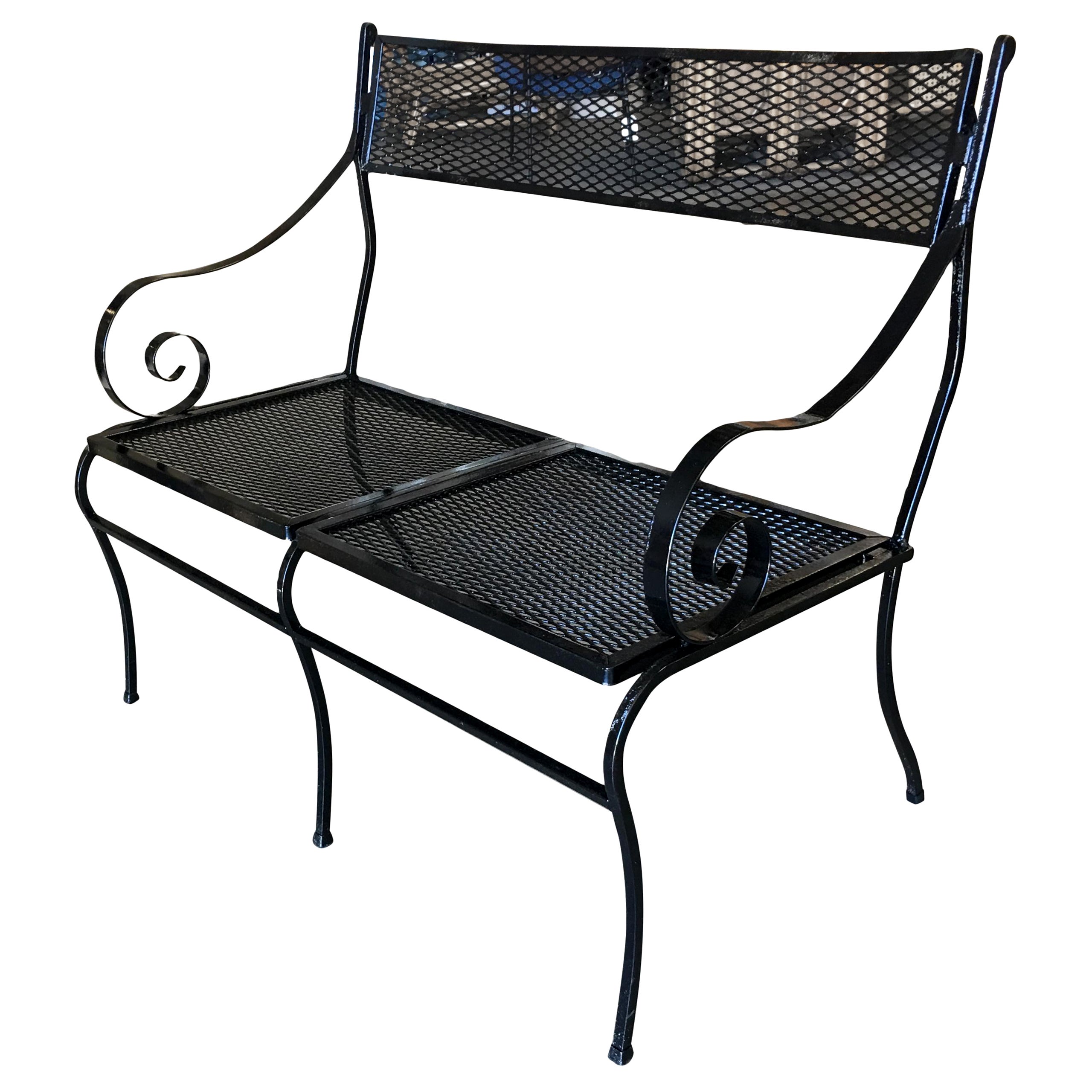Vintage Woodard Wrought Iron Patio Loveseat at 1stDibs