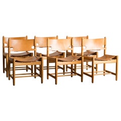 Børge Mogensen Set of Six Dinning Chairs for Fredericia Furniture