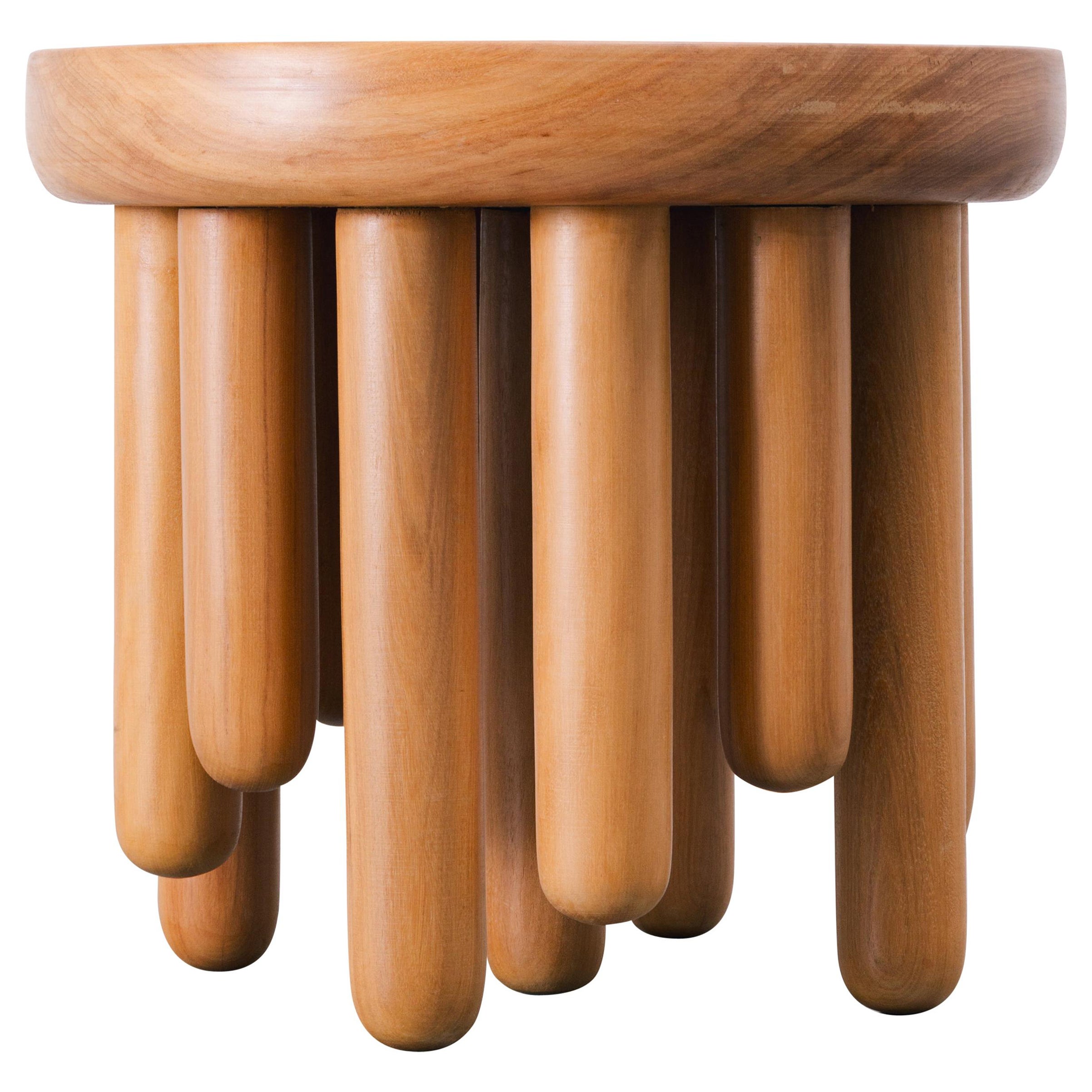Benta Collection, Contemporary Angelim Wooden Stool