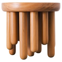 Stool, Benta Collection, Contemporary Angelim Wooden Stool