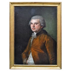 Antique 18th Century Portrait of a French Aristocratic Gentleman