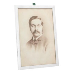 Cornice per fotografie d'epoca in argento sterling di E Mander & Son