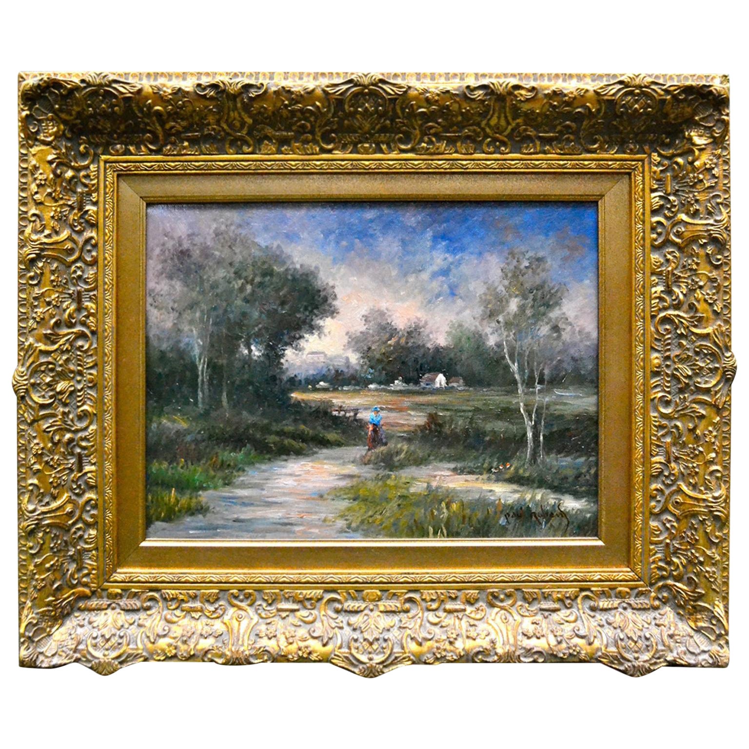 Paesaggio in stile impressionista firmato Paul Rubens