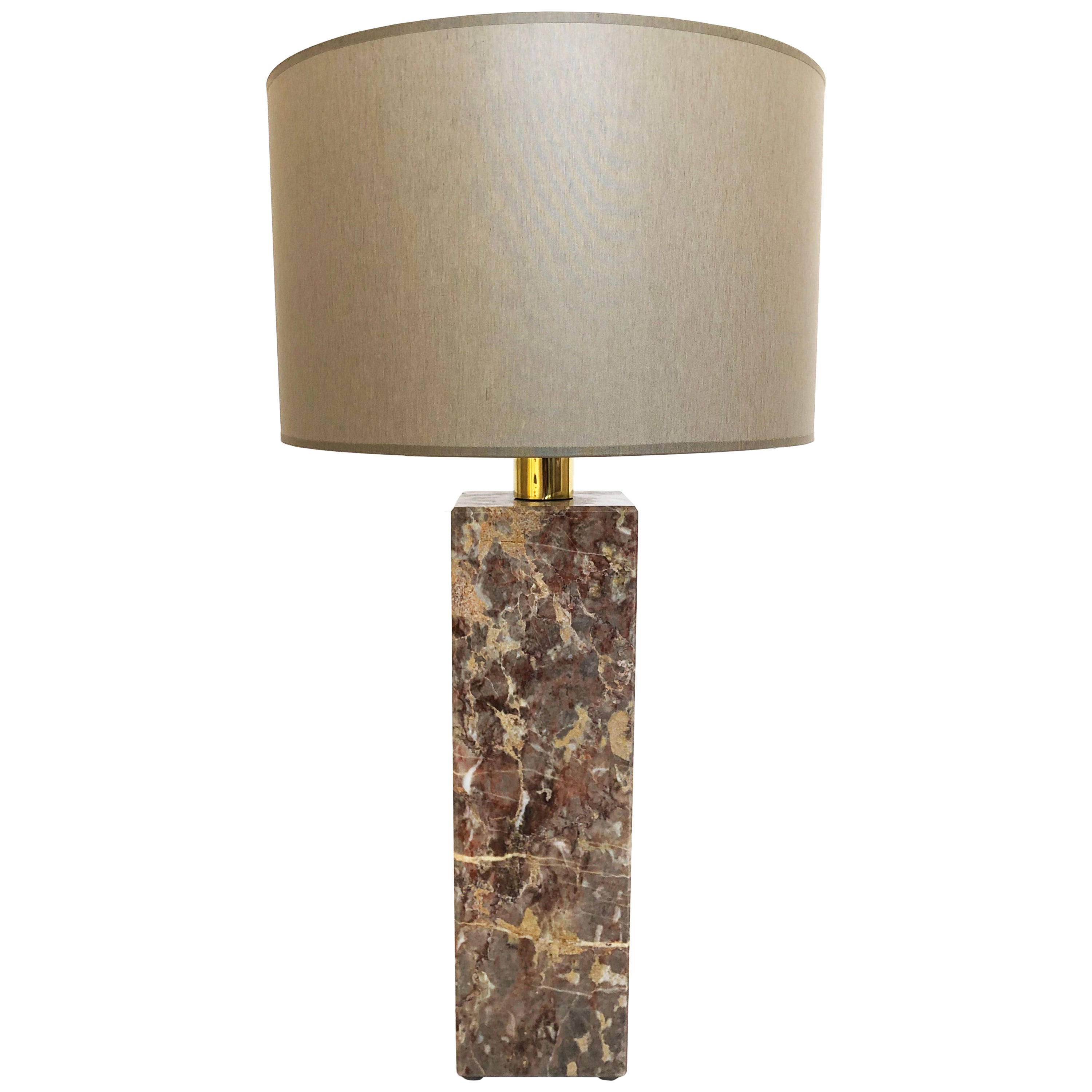 Sculpted Marble Base Cerused Table Lamps For Sale at 1stDibs