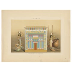 Antique Print of the Tomb in the Valley of Assassif by Binion, 1887