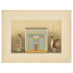 Grabado antiguo de la Tumba en el Valle de Assassif de Binion, 1887
