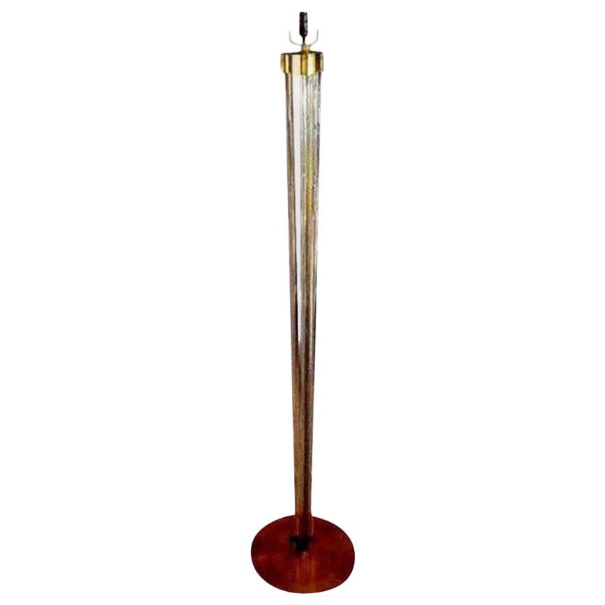 Italian Fontana Arte Style Murano Glass and Bronze Floor Lamp